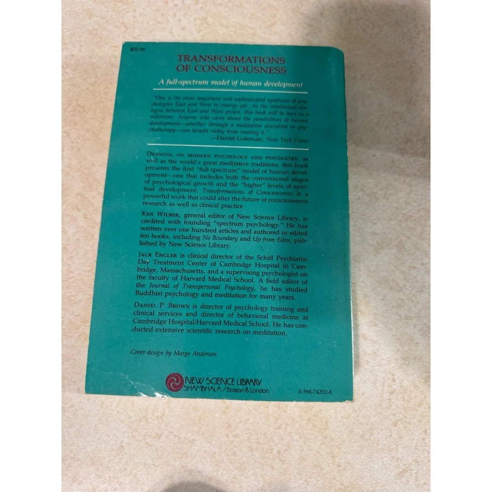 Transformations of Consciousness Ken Wilber Jack Engler Daniel P Brown 1986 Book